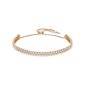 Pulsera Swarovski Subtle: Un Encanto de Glamour y Feminidad en Oro Rosa