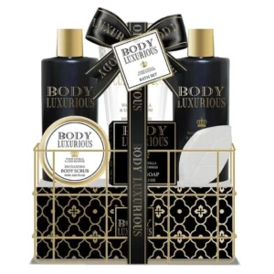 Caja de Regalo Body Luxurious Black by Gloss! con Aroma a Vainilla y Lima