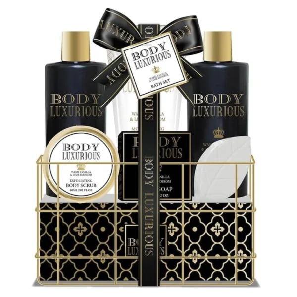 Caja de Regalo Body Luxurious Black by Gloss! con Aroma a Vainilla y Lima