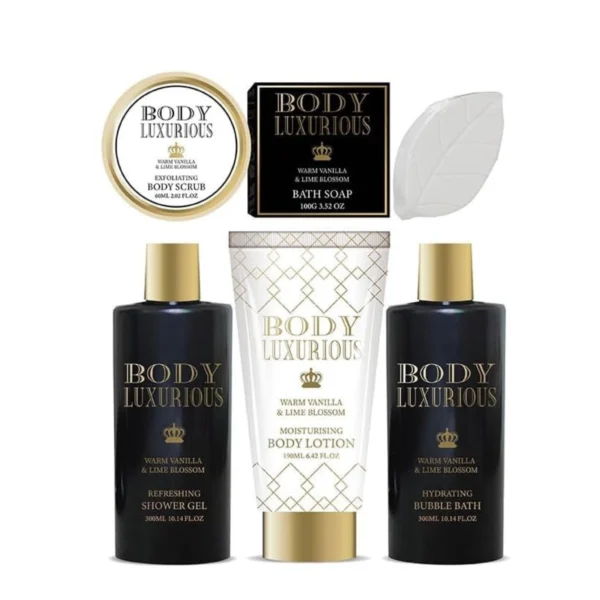 Caja de Regalo Body Luxurious Black by Gloss con Aroma a Vainilla y Lima